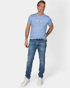 NZA New Zealand Auckland Basic blauw t-shirt