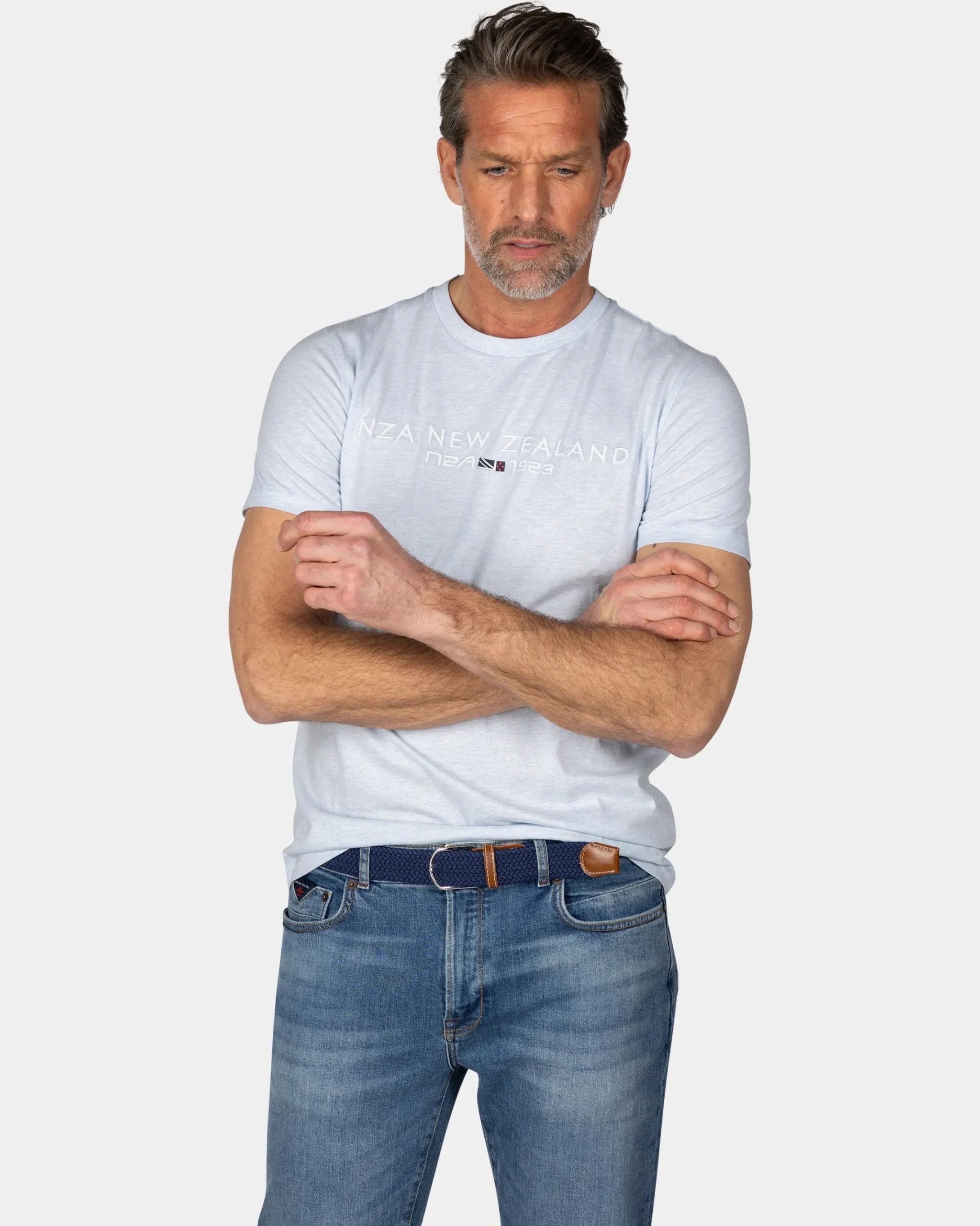 NZA New Zealand Auckland Basic lichtblauw t-shirt