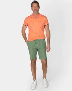 NZA New Zealand Auckland Basic oranje effen polo