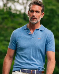 NZA New Zealand Auckland Basis felblauw poloshirt