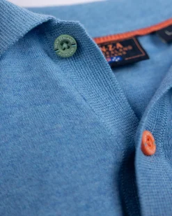 NZA New Zealand Auckland Basis felblauw poloshirt