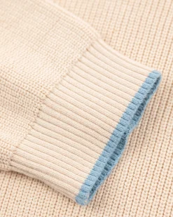 NZA New Zealand Auckland Beige gebreide trui met halve rits -