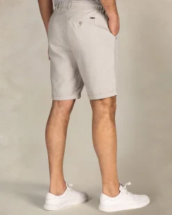 NZA New Zealand Auckland Beige linnen gestreepte korte broek