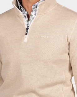 NZA New Zealand Auckland Beige sweater met halve rits -