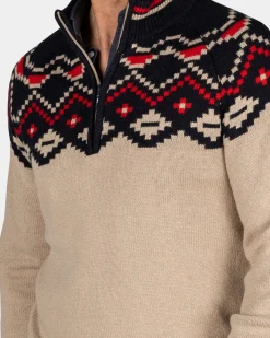 NZA New Zealand Auckland Beige trui met zwarte print -