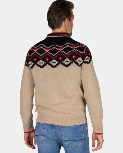 NZA New Zealand Auckland Beige trui met zwarte print -