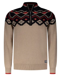 NZA New Zealand Auckland Beige trui met zwarte print -