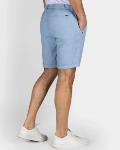 NZA New Zealand Auckland Blauw linnen stretch short