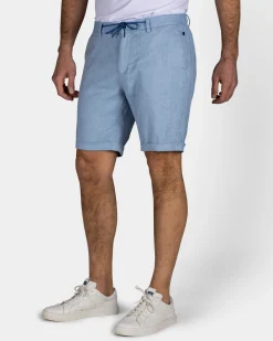NZA New Zealand Auckland Blauw linnen stretch short