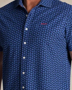 NZA New Zealand Auckland Blauw overhemd met kleine witte stippen