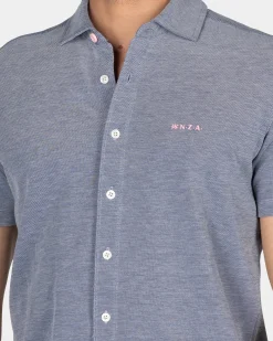 NZA New Zealand Auckland Blauw overhemd met korte mouw