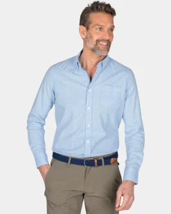 NZA New Zealand Auckland Blauw overhemd met lange mouw -