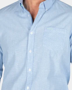 NZA New Zealand Auckland Blauw overhemd met lange mouw -