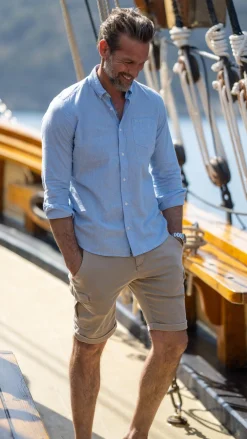 NZA New Zealand Auckland Blauw overhemd met lange mouw -