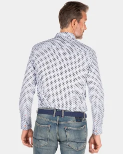 NZA New Zealand Auckland Blauw overhemd met linnen -