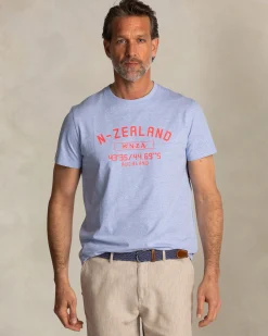 NZA New Zealand Auckland Blauw t-shirt met NZA logo op de borst