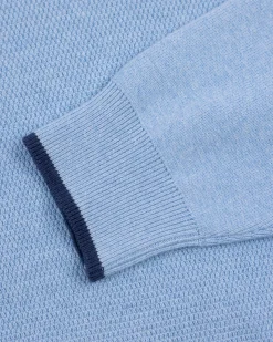 NZA New Zealand Auckland Blauwe effen pullover met ronde hals