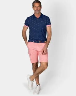 NZA New Zealand Auckland Blauwe polo met kleine print