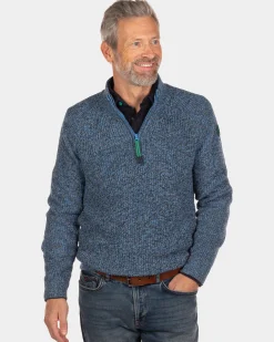 NZA New Zealand Auckland Blauwe trui met halve rits Fryxell -