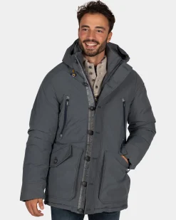 NZA New Zealand Auckland Canvas grijze parka jas -