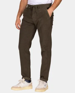 NZA New Zealand Auckland Corduroy donkergroene chino -