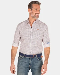 NZA New Zealand Auckland Crème overhemd met stretch -