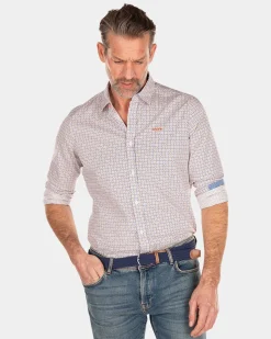 NZA New Zealand Auckland Crème overhemd met stretch -