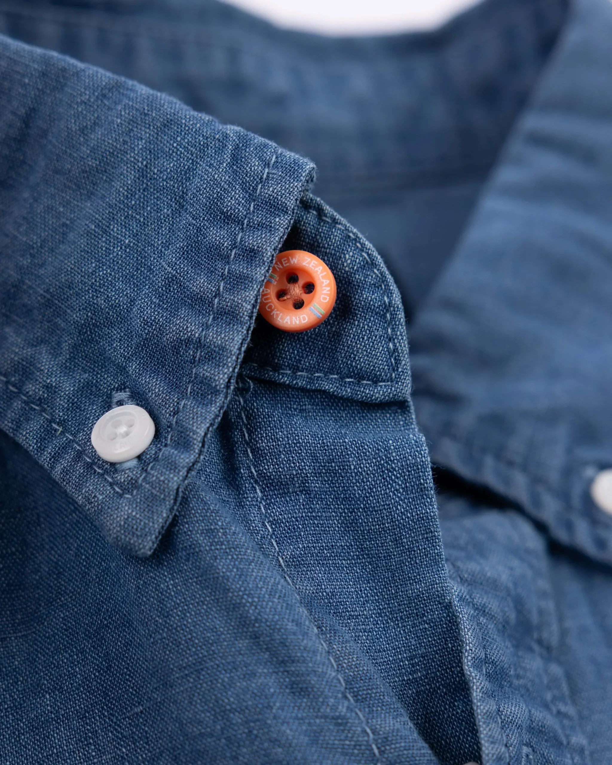 NZA New Zealand Auckland Denim overhemd van katoen met linnen