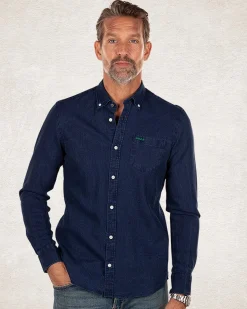 NZA New Zealand Auckland Donkerblauw overhemd met lange mouwen -