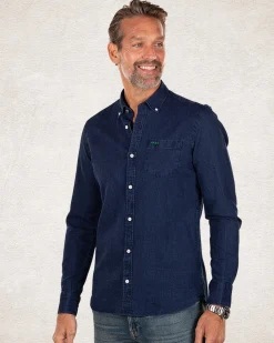 NZA New Zealand Auckland Donkerblauw overhemd met lange mouwen -