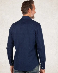 NZA New Zealand Auckland Donkerblauw overhemd met lange mouwen -