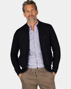 NZA New Zealand Auckland Donkerblauw wollen vest -