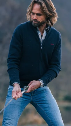 NZA New Zealand Auckland Donkerblauw wollen vest -