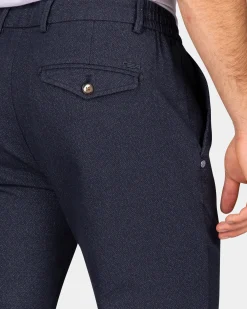 NZA New Zealand Auckland Donkerblauwe dobby chino -