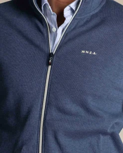NZA New Zealand Auckland Donkerblauwe katoenen trui met rits