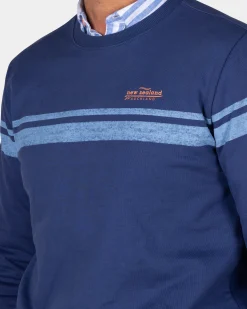 NZA New Zealand Auckland Donkerblauwe trui met lichtblauwe strepen