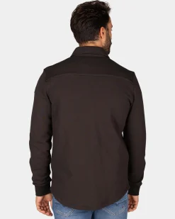 NZA New Zealand Auckland Donkerbruin fleece overshirt -