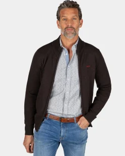 NZA New Zealand Auckland Donkerbruin wollen vest -