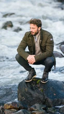 NZA New Zealand Auckland Donkergroene field jacket -