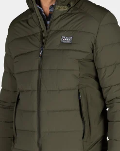 NZA New Zealand Auckland Donkergroene gewatteerde jas -