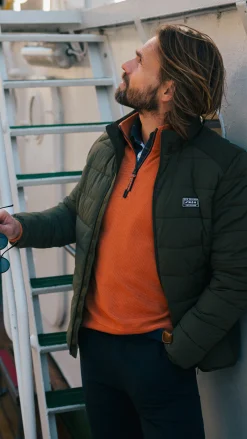 NZA New Zealand Auckland Donkergroene gewatteerde jas -