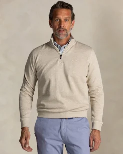 NZA New Zealand Auckland Ecru half zip katoenen trui
