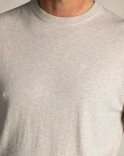 NZA New Zealand Auckland Ecru katoenen trui met korte mouwen