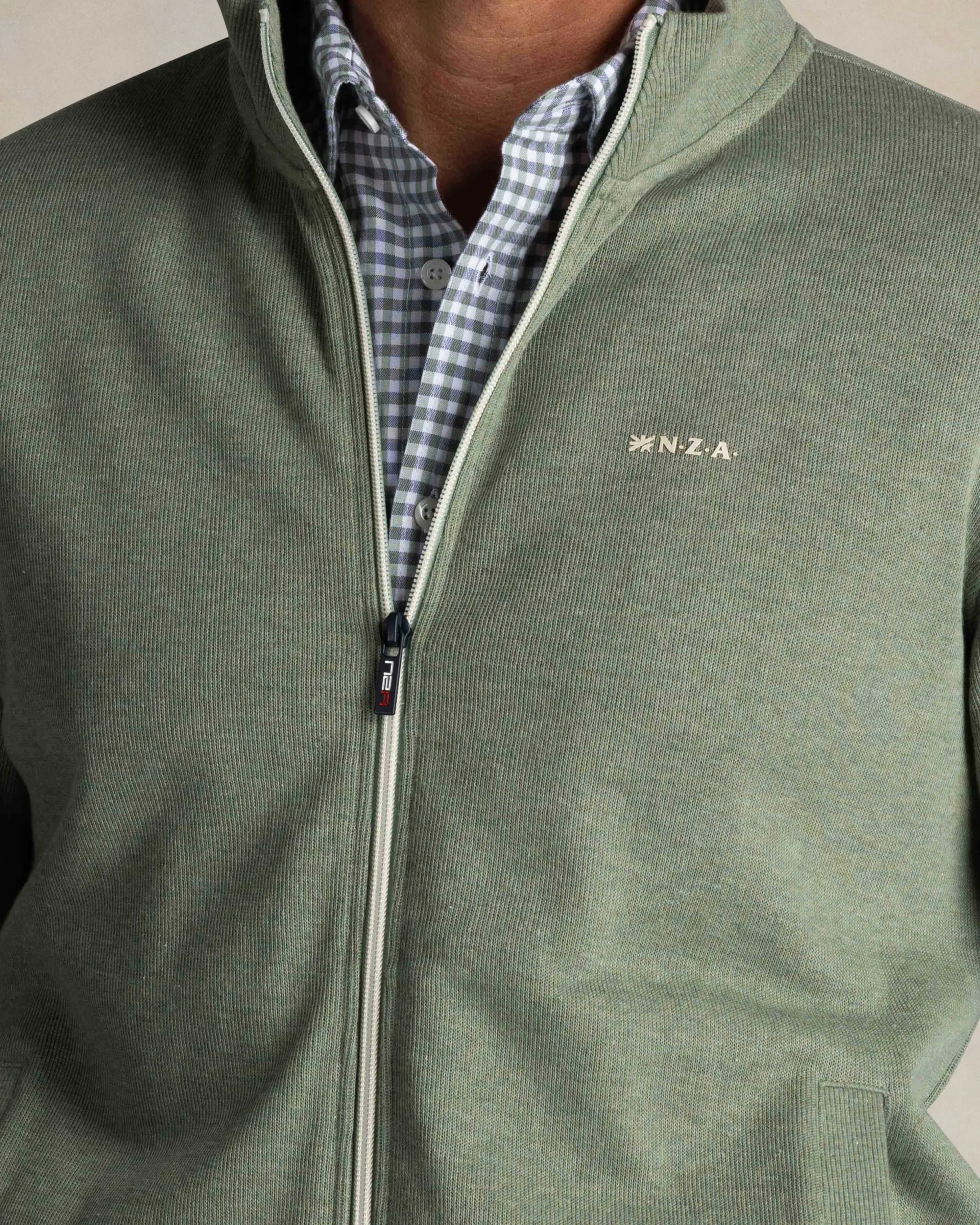 NZA New Zealand Auckland Ecru katoenen vest met ritssluiting