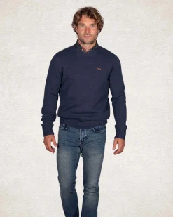 NZA New Zealand Auckland Effen gebreide trui met ronde hals -