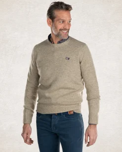 NZA New Zealand Auckland Effen gebreide trui met ronde hals -