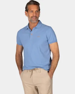 NZA New Zealand Auckland Effen katoenen felblauwe polo