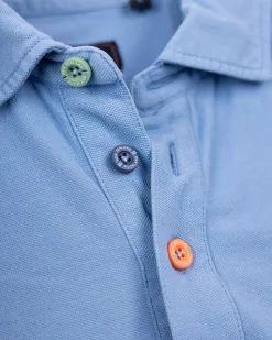 NZA New Zealand Auckland Effen katoenen felblauwe polo