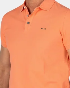 NZA New Zealand Auckland Effen katoenen koraalkleurige polo