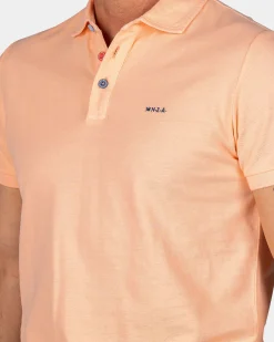 NZA New Zealand Auckland Effen katoenen lichtoranje polo